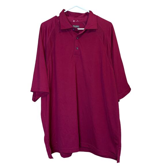 Pronto Uomo Sport Red Golf‎ Polo Shirt Mens Size XXL Activewear Athletic - Picture 1 of 7